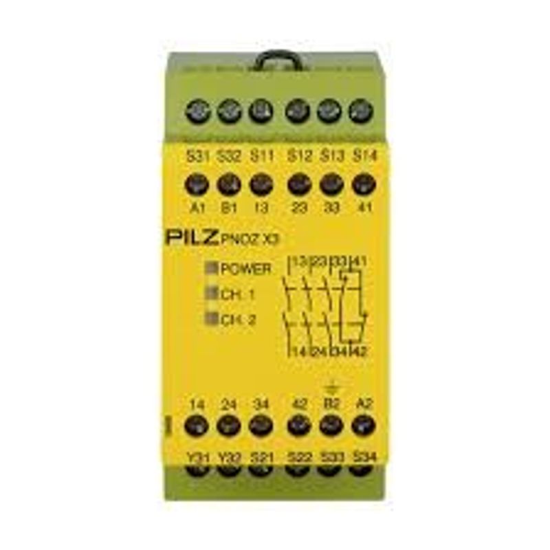 PILZ PNOZ X3 3S/1O SAFTY RELAY 3LED 3NO 2NC USED