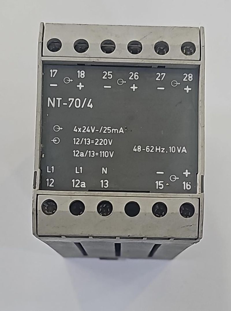 NT-70/4 POWER SUPPLY 1A  220V-24V DC JUMO USED