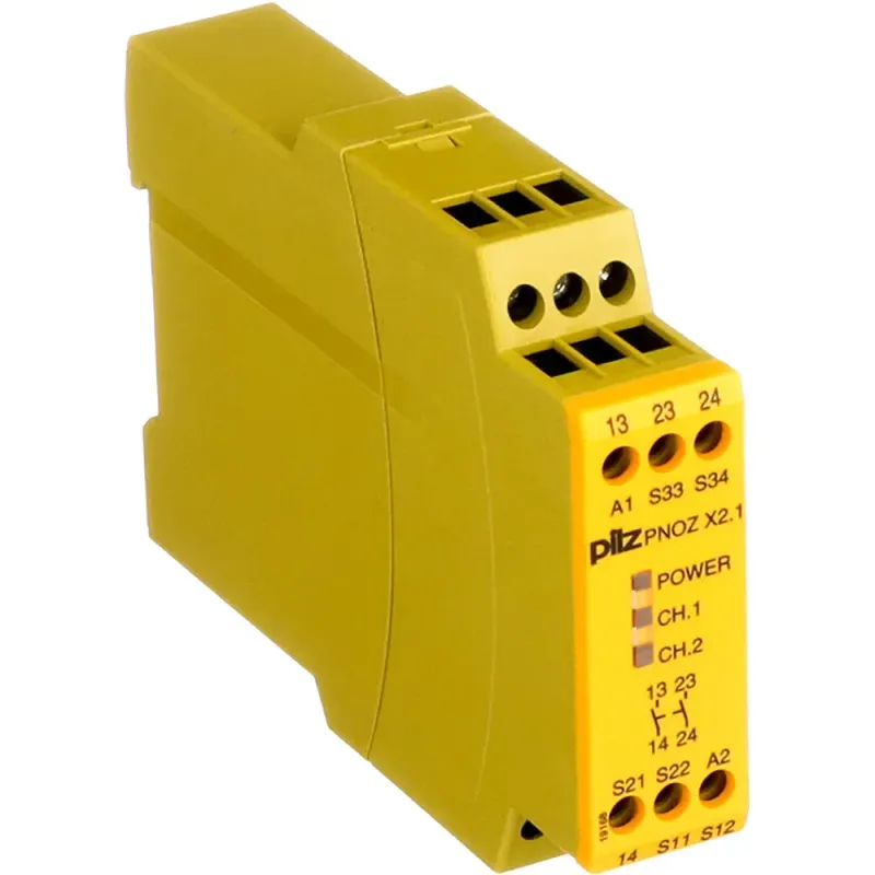 PNOZX2.1 24VAC/DC SAFTY RELAY 3LED 2NO USED